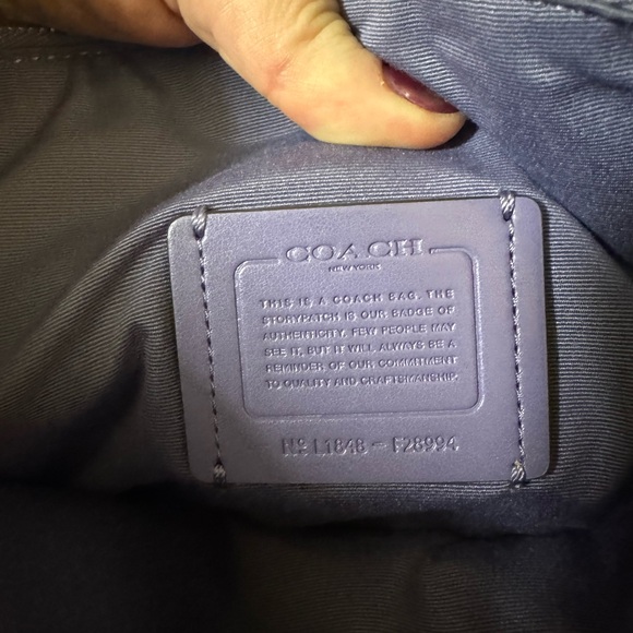 Lavender Coach Pebble Leather Crossbody Bag - Picture 3 of 7